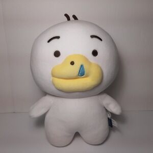 Official Kakao Friends Tube Plush Doll Crying White Body Yellow Lips 11"